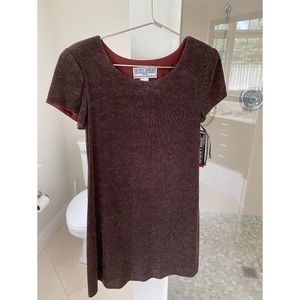 Jessica Howard brown dress with gold pokadots